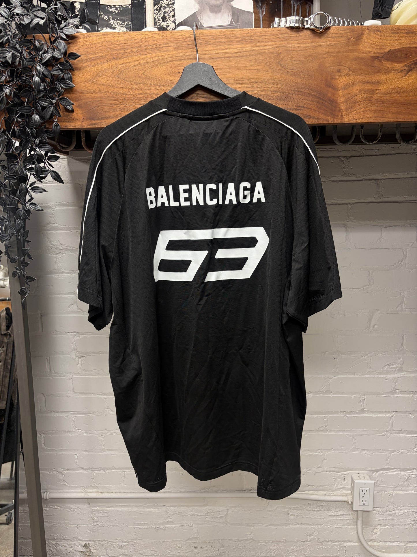 AW2025 Balenciaga x Lamborghini Black Mesh Jersey