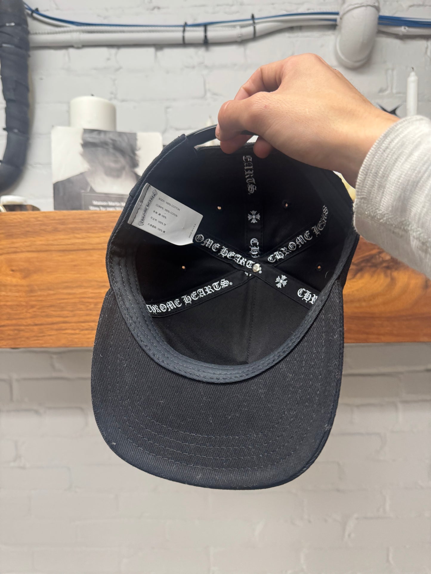 Chrome Hearts ‘RS3’ Triple Cross Black Trucker Hat