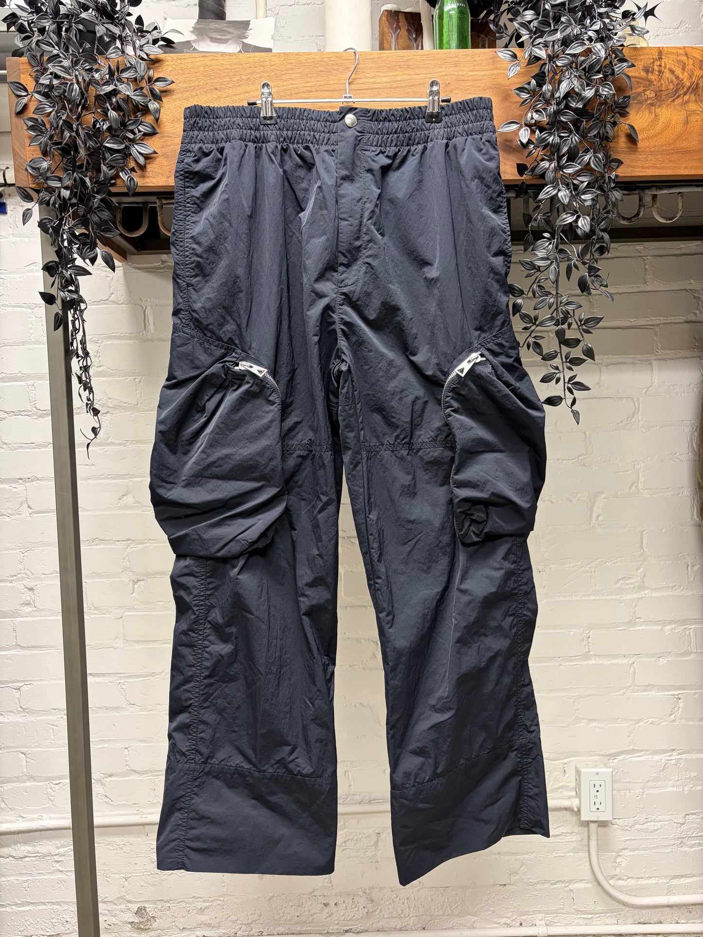 Bottega Veneta ‘Tech Nylon’ Exposed Zipper Straight Leg Cargo Pants