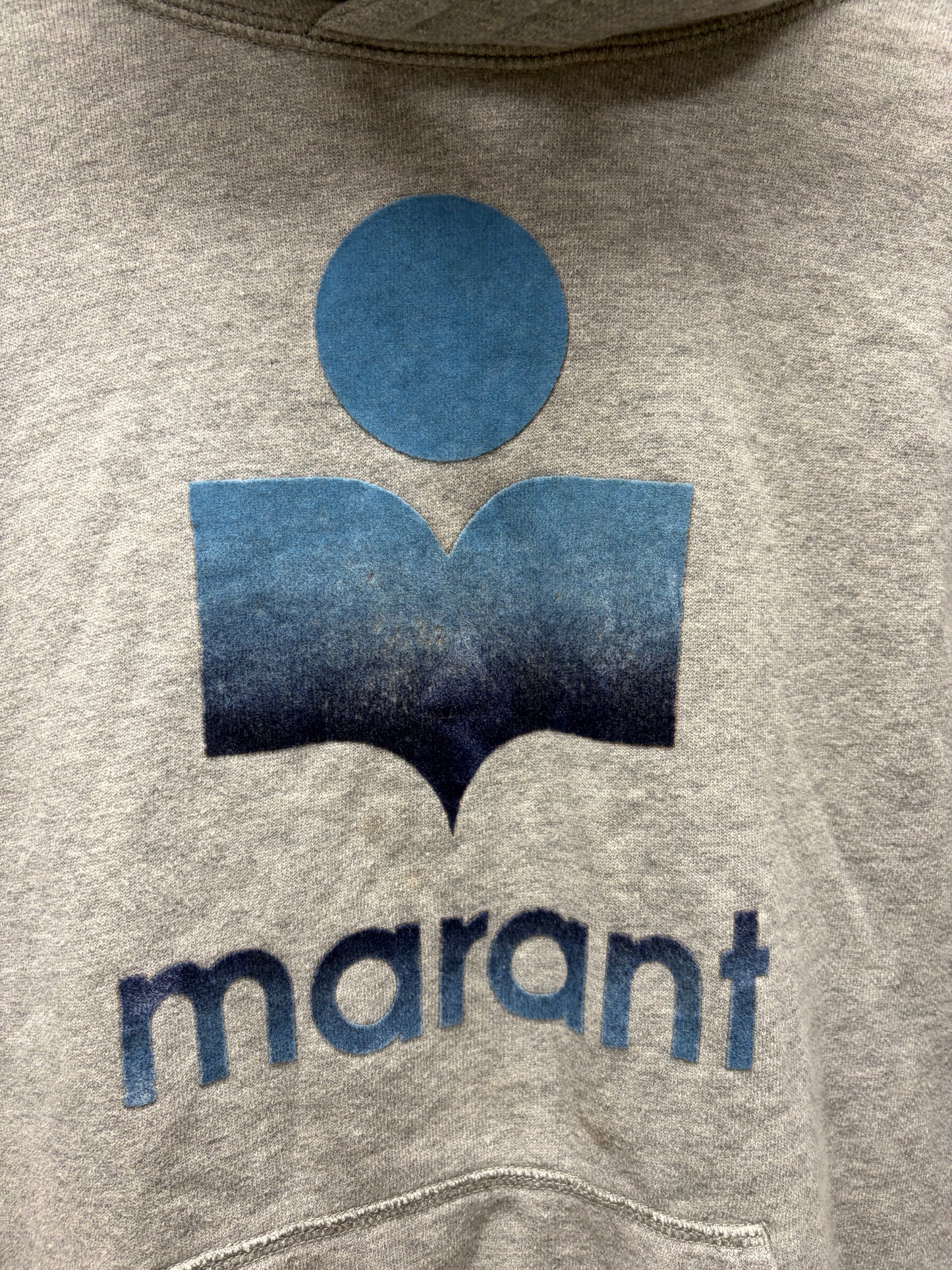 Isabel Marant Grey/Blue Logo Hoodie