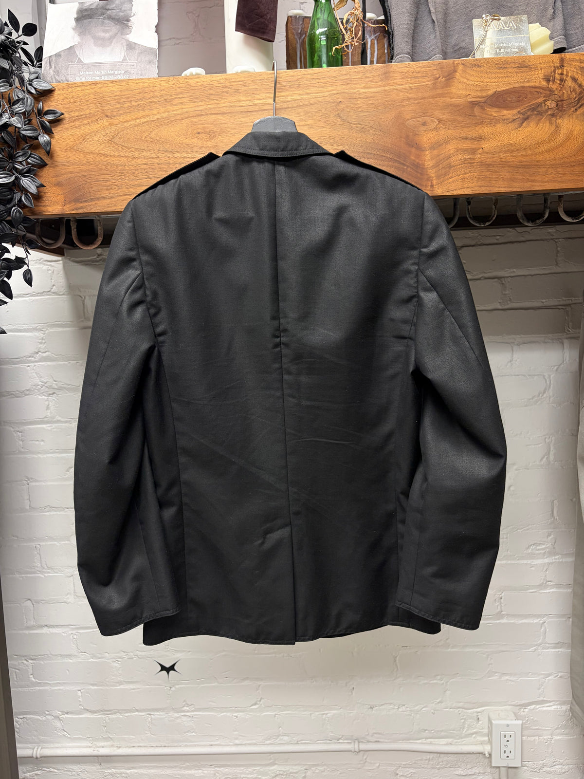 SS2007 Dior Homme by Hedi Slimane ‘We Look Good Together’ Waxed Cotton Black Blazer