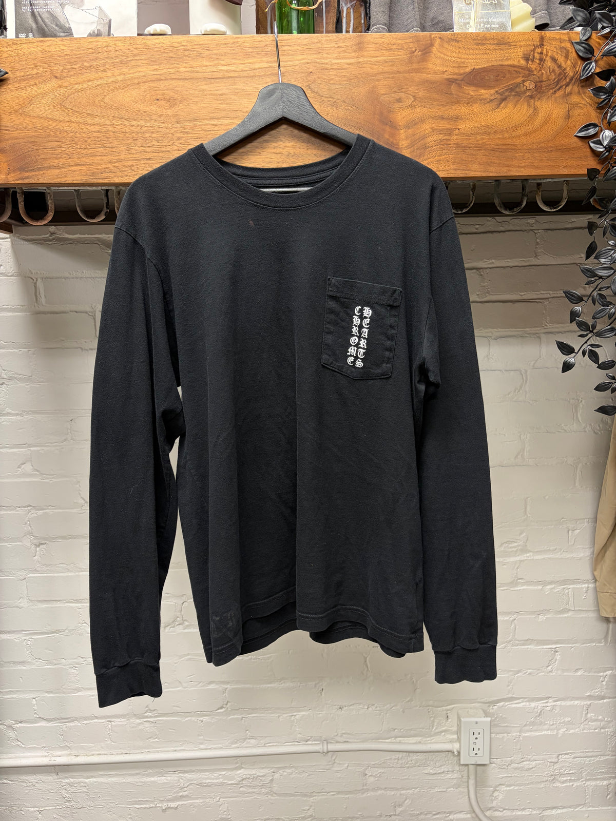 Chrome Hearts Pink/Black ‘Vertical Logo’ Long Sleeve Shirt