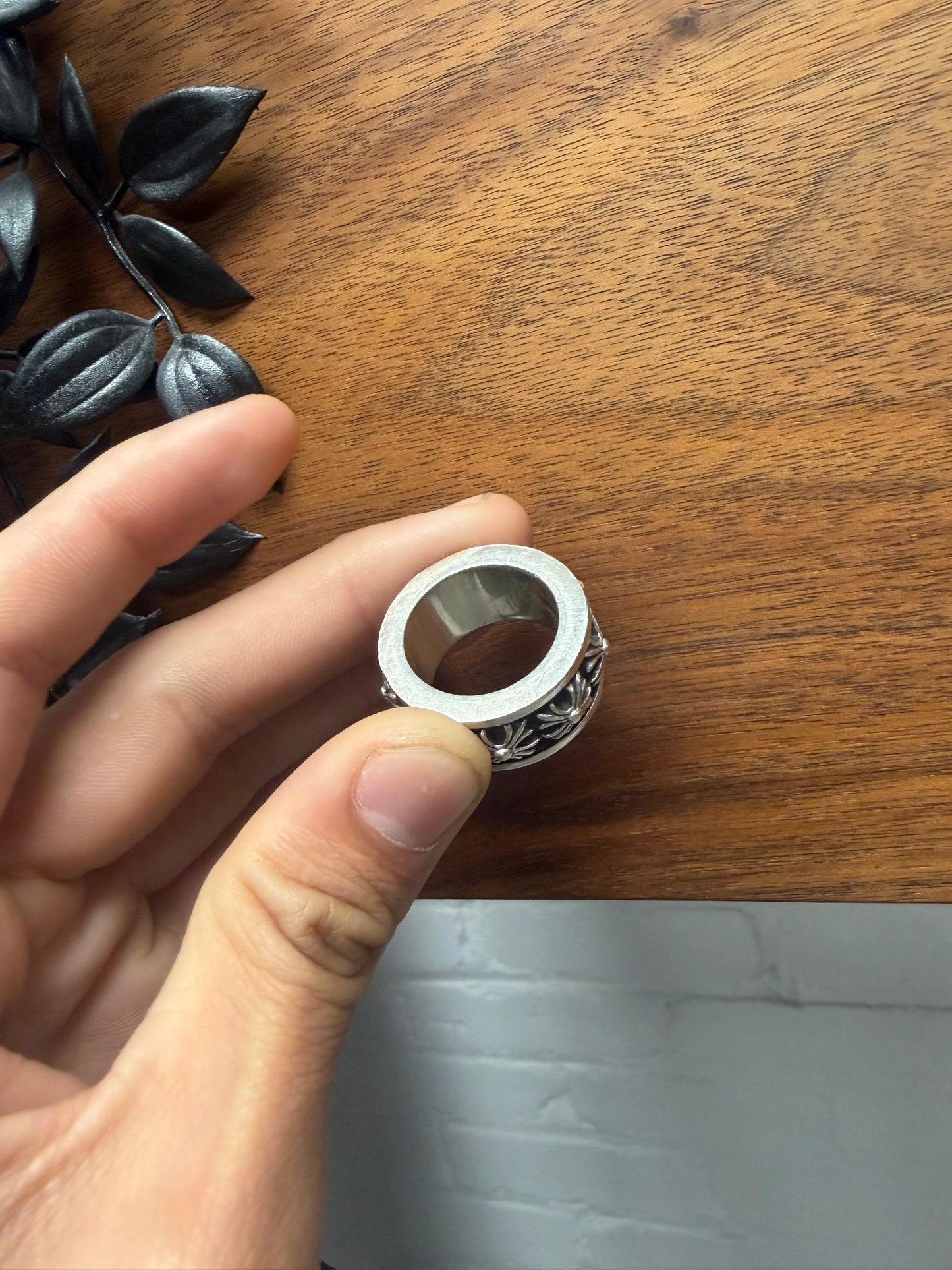 Chrome Hearts ‘Spinner’ Plus Cross 925 Silver Ring