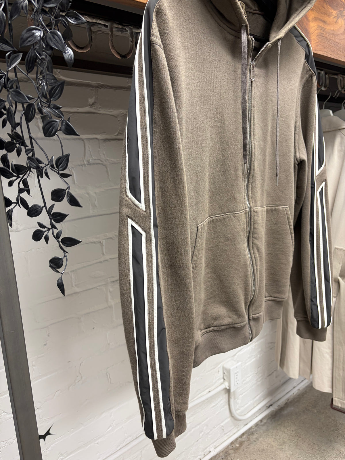 Hermes ‘Run-H’ Brown Cotton Zip Up Hoodie