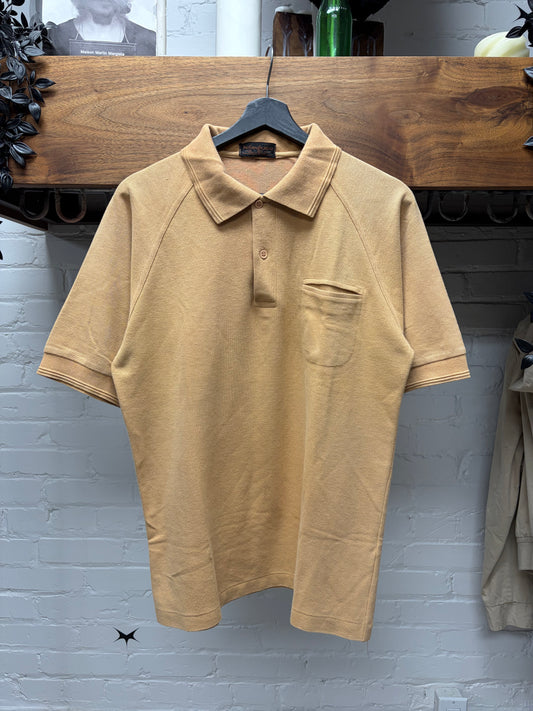 Vintage Yves Saint Laurent Orange ‘YSL’ Embroidered Logo Polo