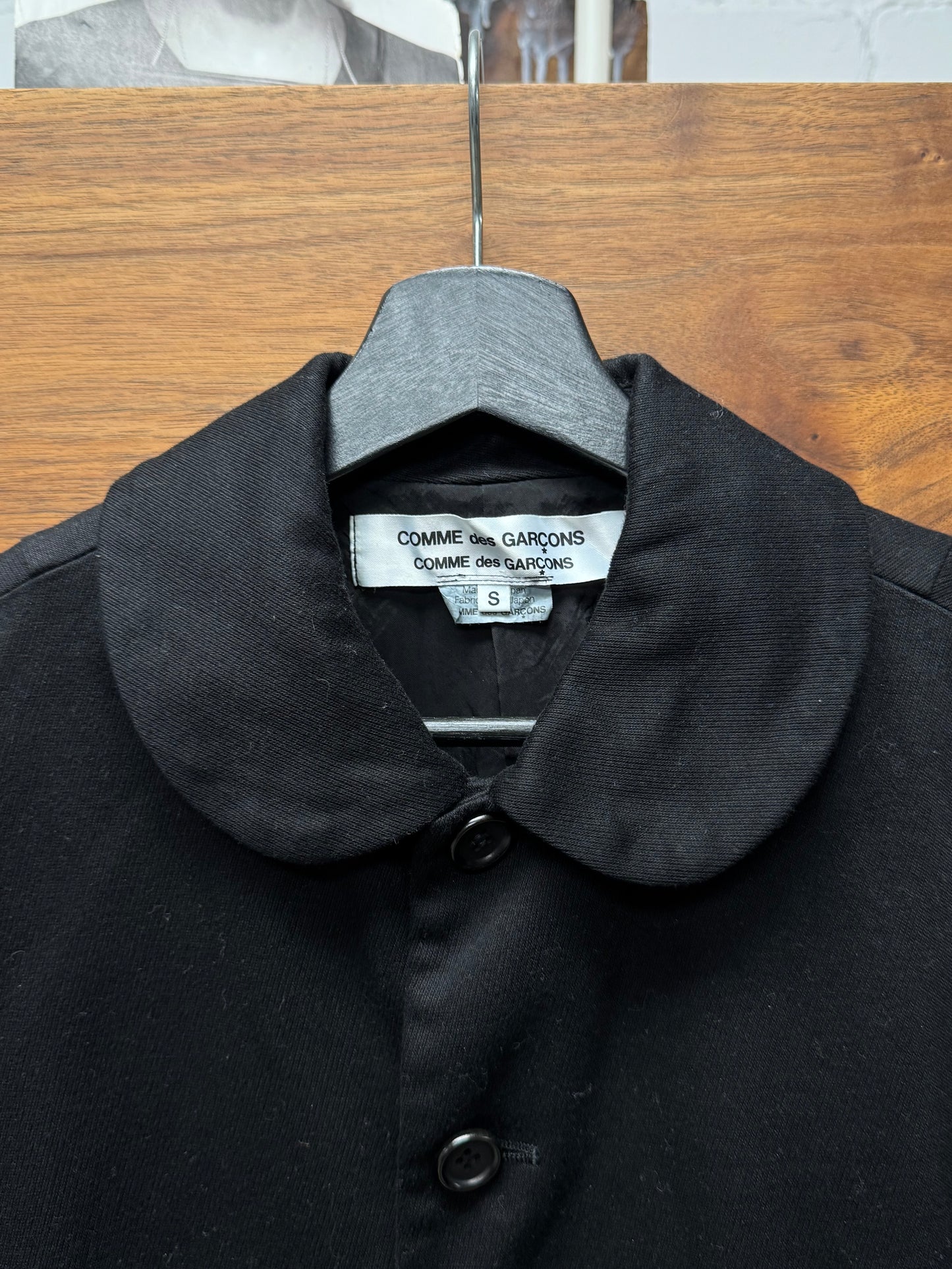 2012 Comme Des Garçons ‘Dropped Shoulder’ Black Cotton Collared Jacket