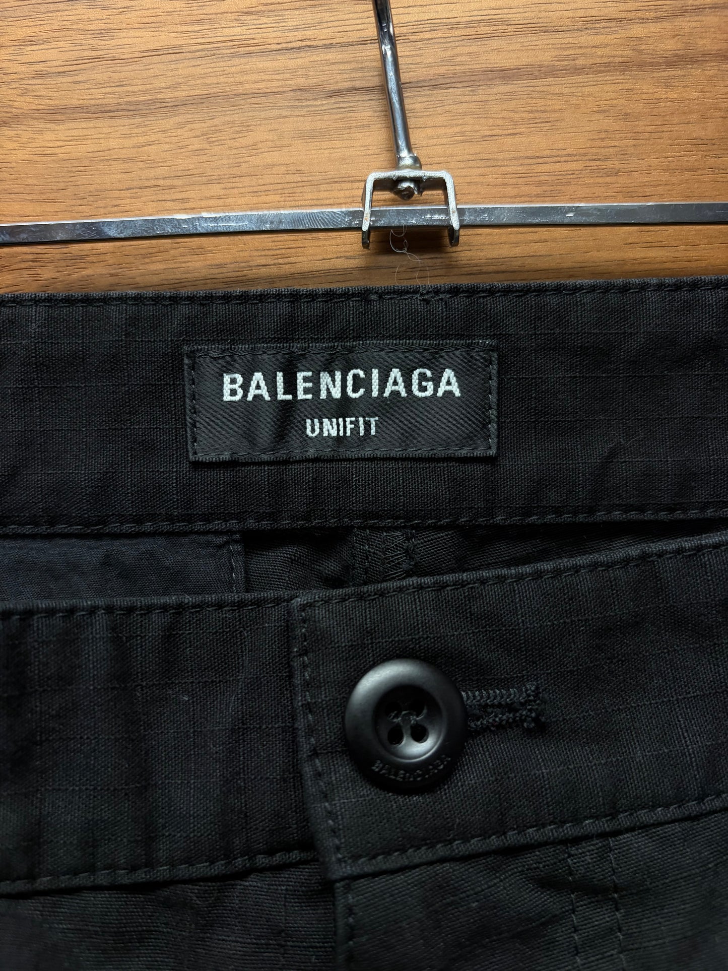 2022 Balenciaga Black Ripstop Convertible Black Cargo Pants
