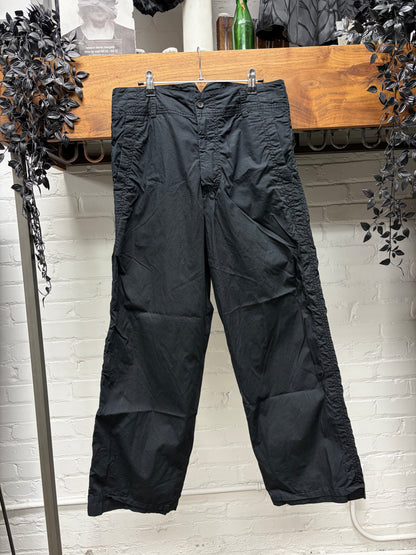 Comme Des Garçons Shirt ‘Double Seam’ Lightweight Black Cotton Cargo Pants
