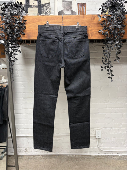 Helmut Lang x Uniqlo Raw Black Bootcut Denim