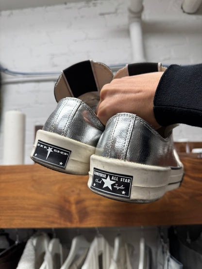 Rick Owens x Converse ‘TURBODRK’ Silver Square Toe Sneakers