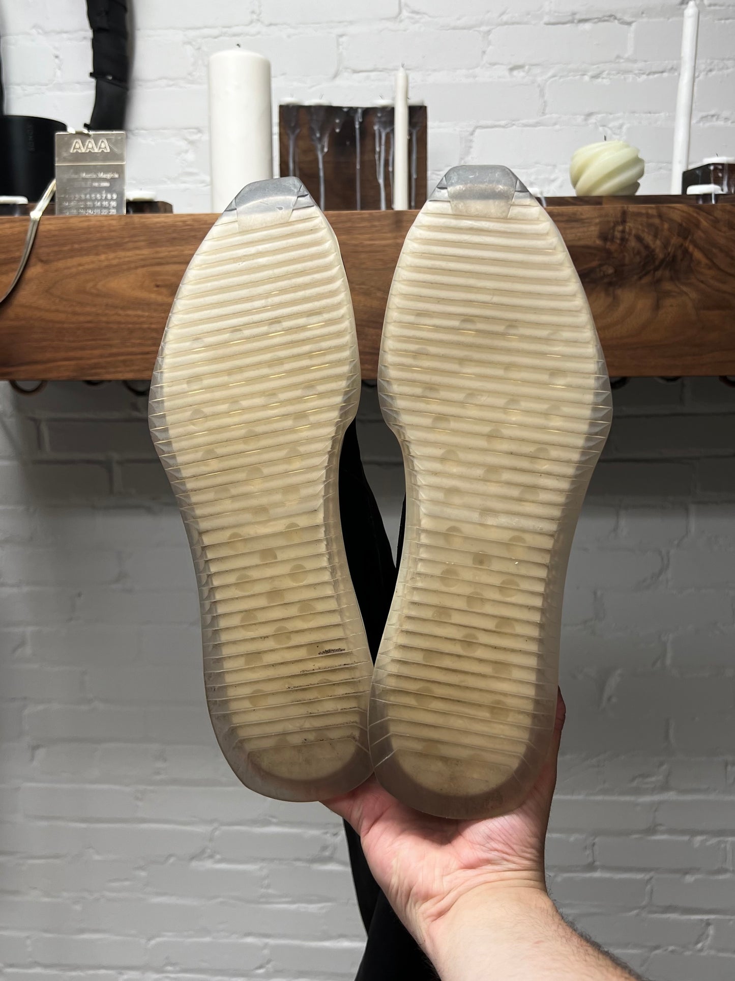 Rick Owens Sock ‘Tech Runner’ Leather Sneakers