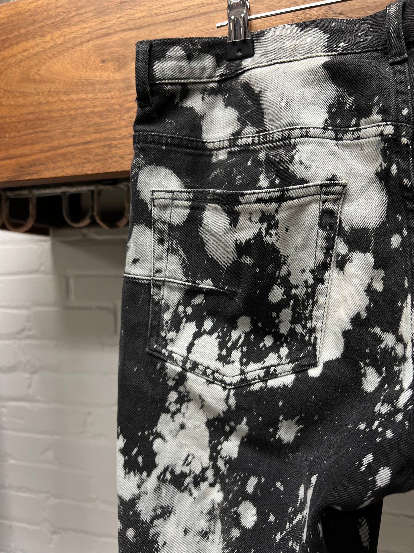 Dior Homme Bleach Distressed Black Skinny Jeans