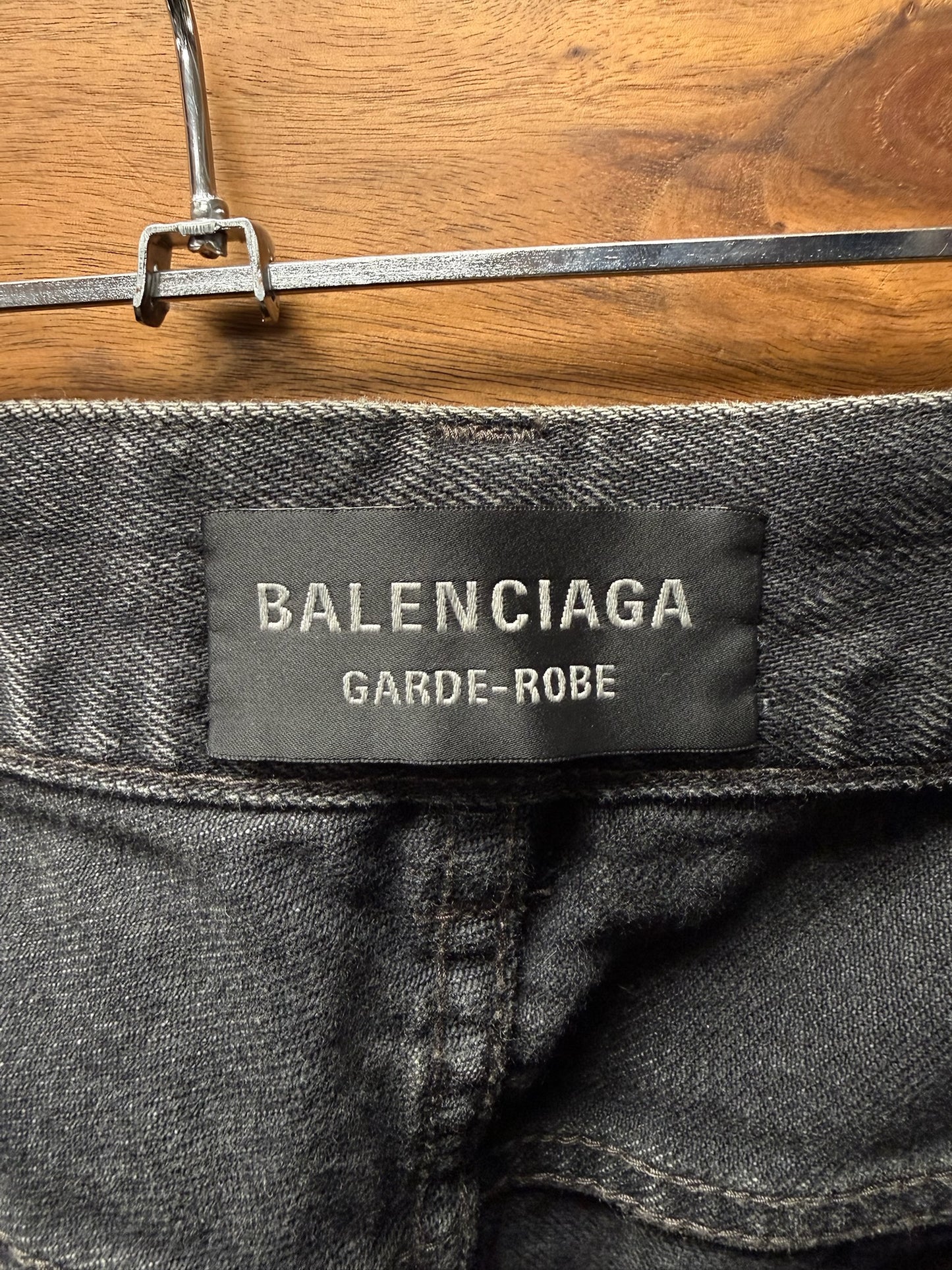 2023 Balenciaga Washed Grey ‘Lost Tapes’ Flared Leg Denim