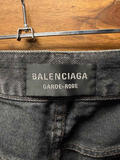 2023 Balenciaga Washed Grey ‘Lost Tapes’ Flared Leg Denim