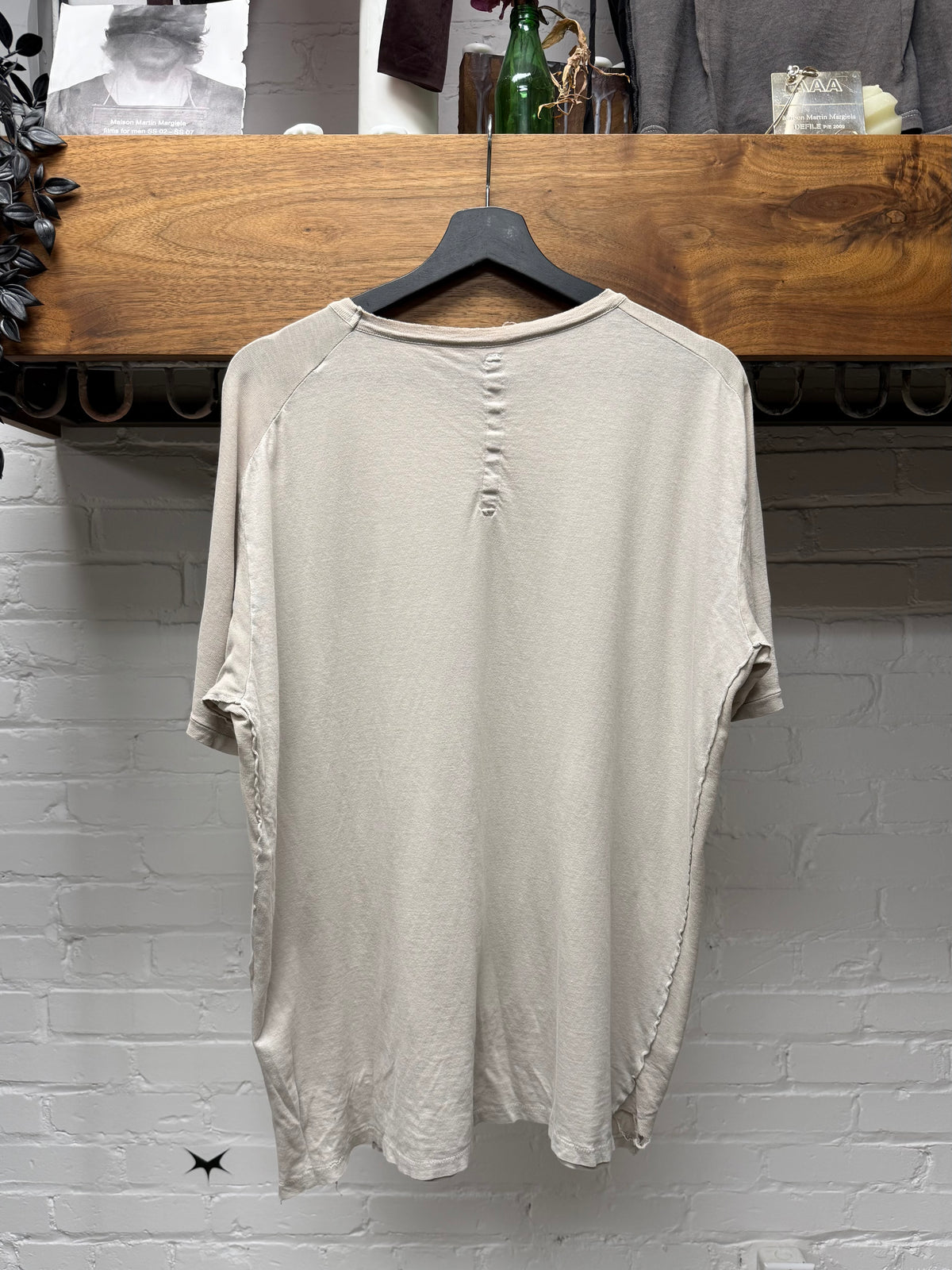 Silent by Damir Doma Beige T-Shirt with Micro-Rib Paneling