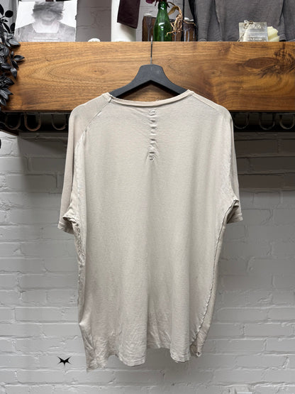 Silent by Damir Doma Beige T-Shirt with Micro-Rib Paneling
