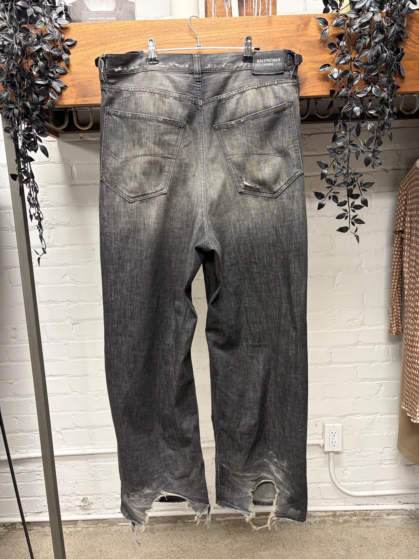 SS2022 Balenciaga ‘Destroy’ Skater Relaxed Fit Washed Grey Denim