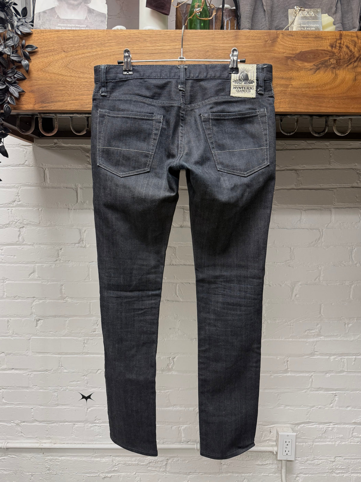 2000s Hysteric Glamour Studded Black Skinny Jeans