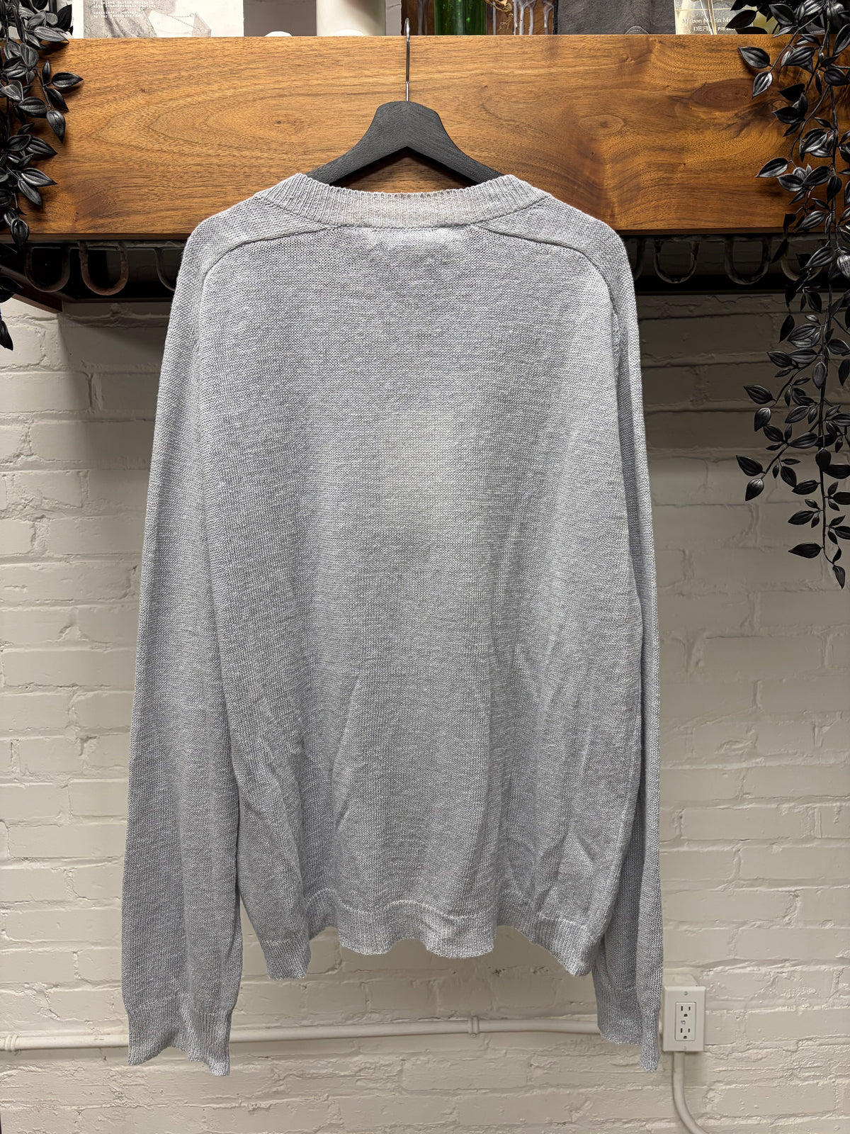 Our Legacy ‘Rue V-Neck’ Slate Grey Linen/Organic Cotton Sweater