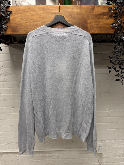 Our Legacy ‘Rue V-Neck’ Slate Grey Linen/Organic Cotton Sweater