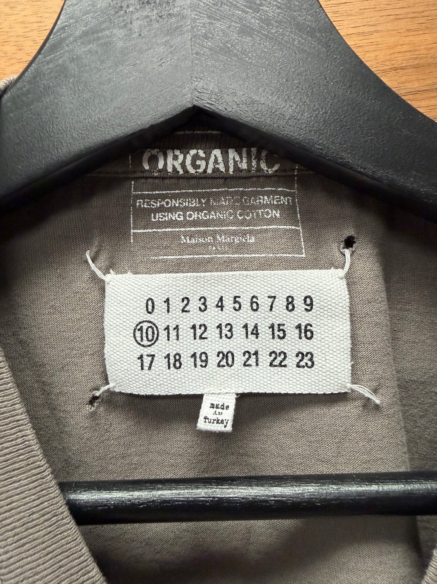 2022 Maison Margiela Dust Brown Organic Cotton Basic T-Shirt