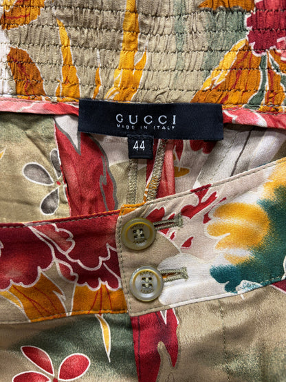 SS2003 Gucci by Tom Ford Runway Silk Floral Trousers
