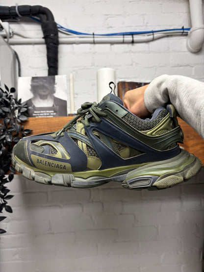 Balenciaga ‘Track Runner’ Green/Blue Low Top Sneakers