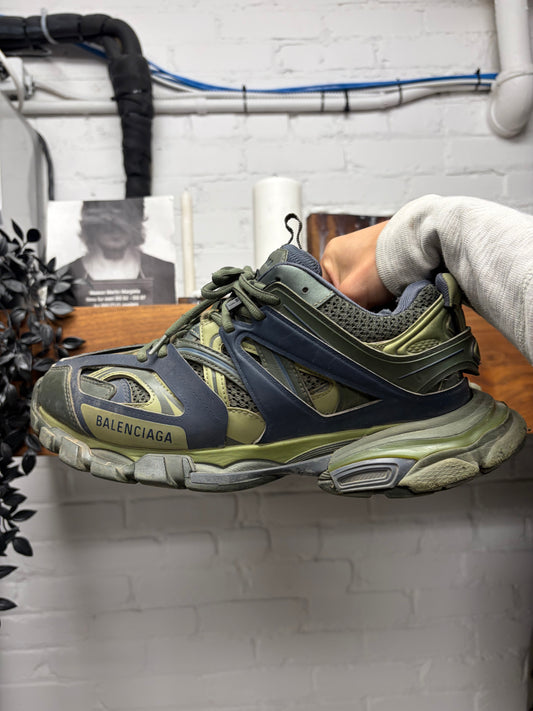 Balenciaga ‘Track Runner’ Green/Blue Low Top Sneakers