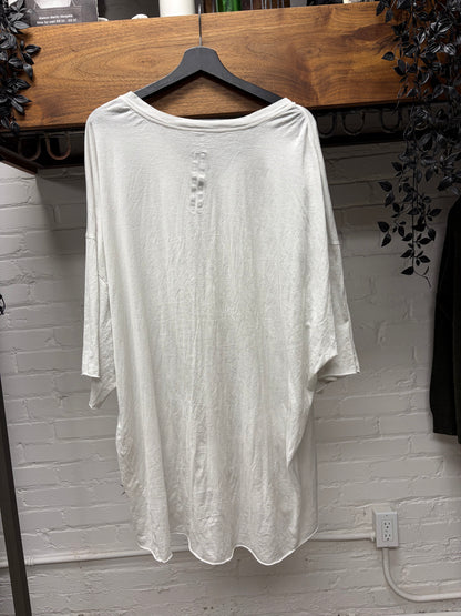 SS2026 Rick Owens ‘Temple’ Milk Wash ‘Tommy’ V-Neck Shirt