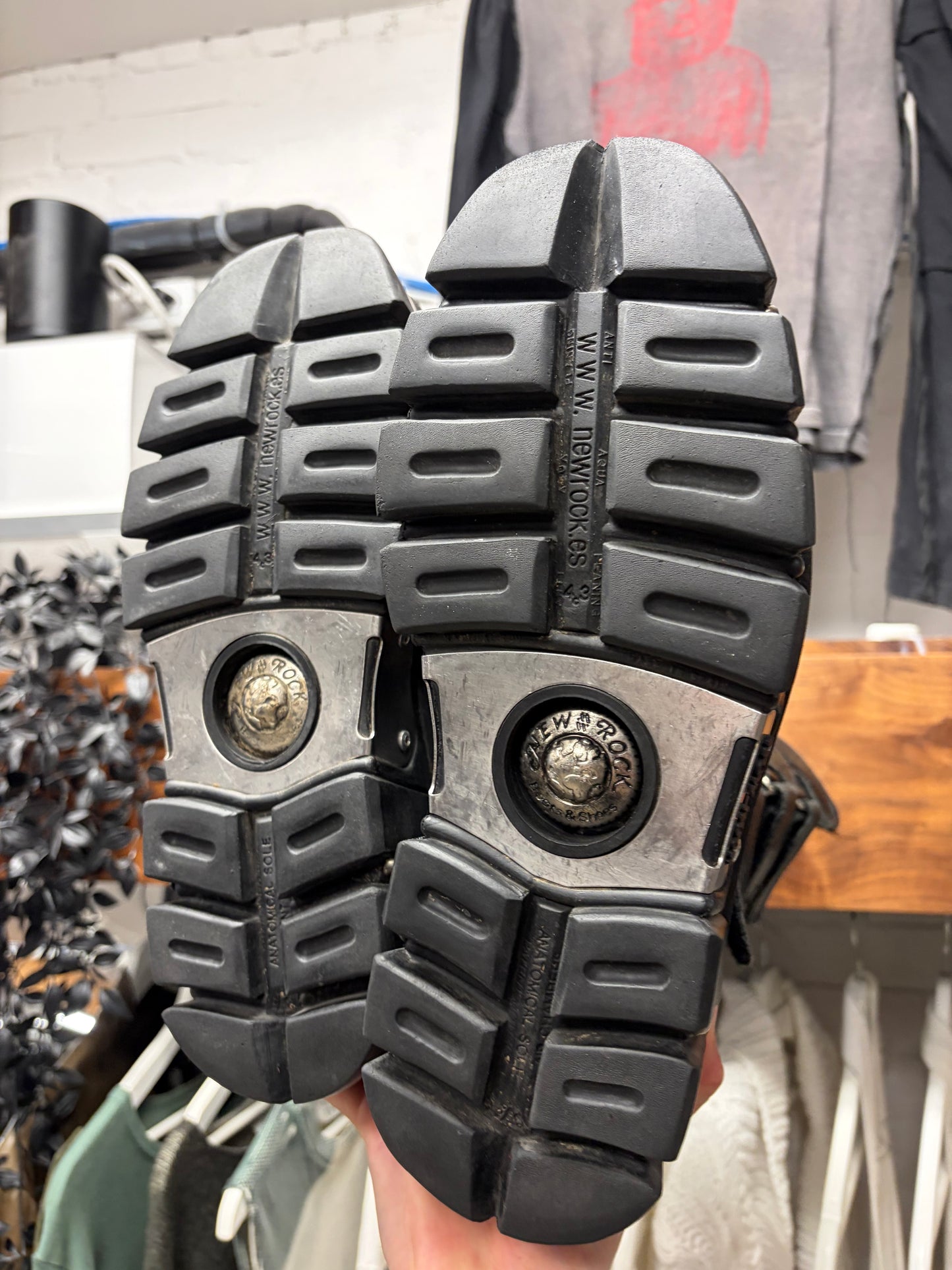 New Rock ‘M-309-C21’ Multi-Strap High Cut Leather Platform Boots