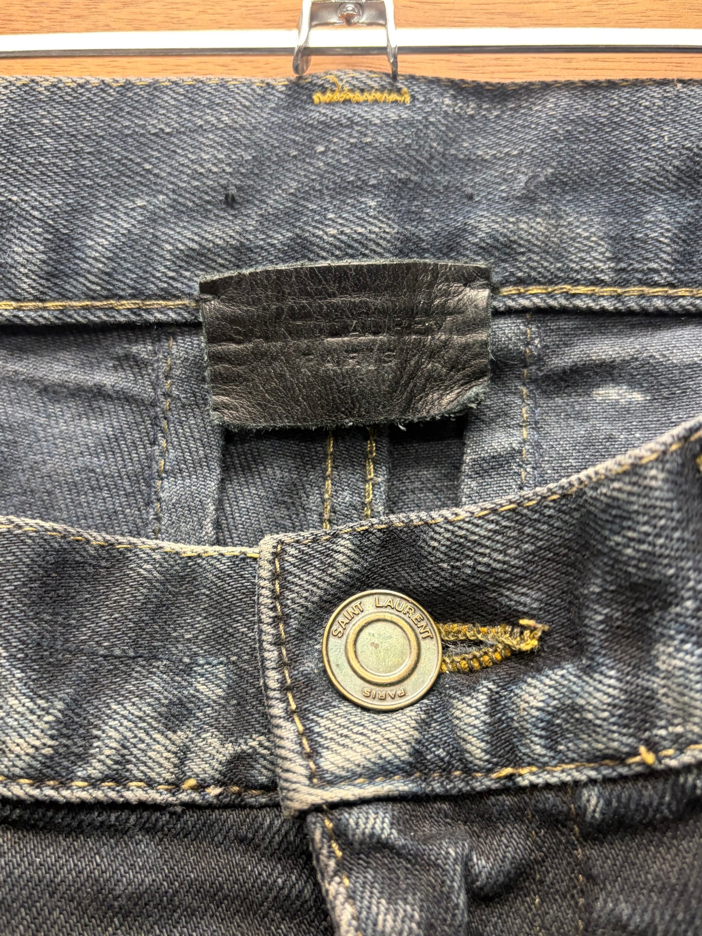 2013 Saint Laurent by Hedi Slimane ‘Oil Spill’ D02 Skinny Jeans