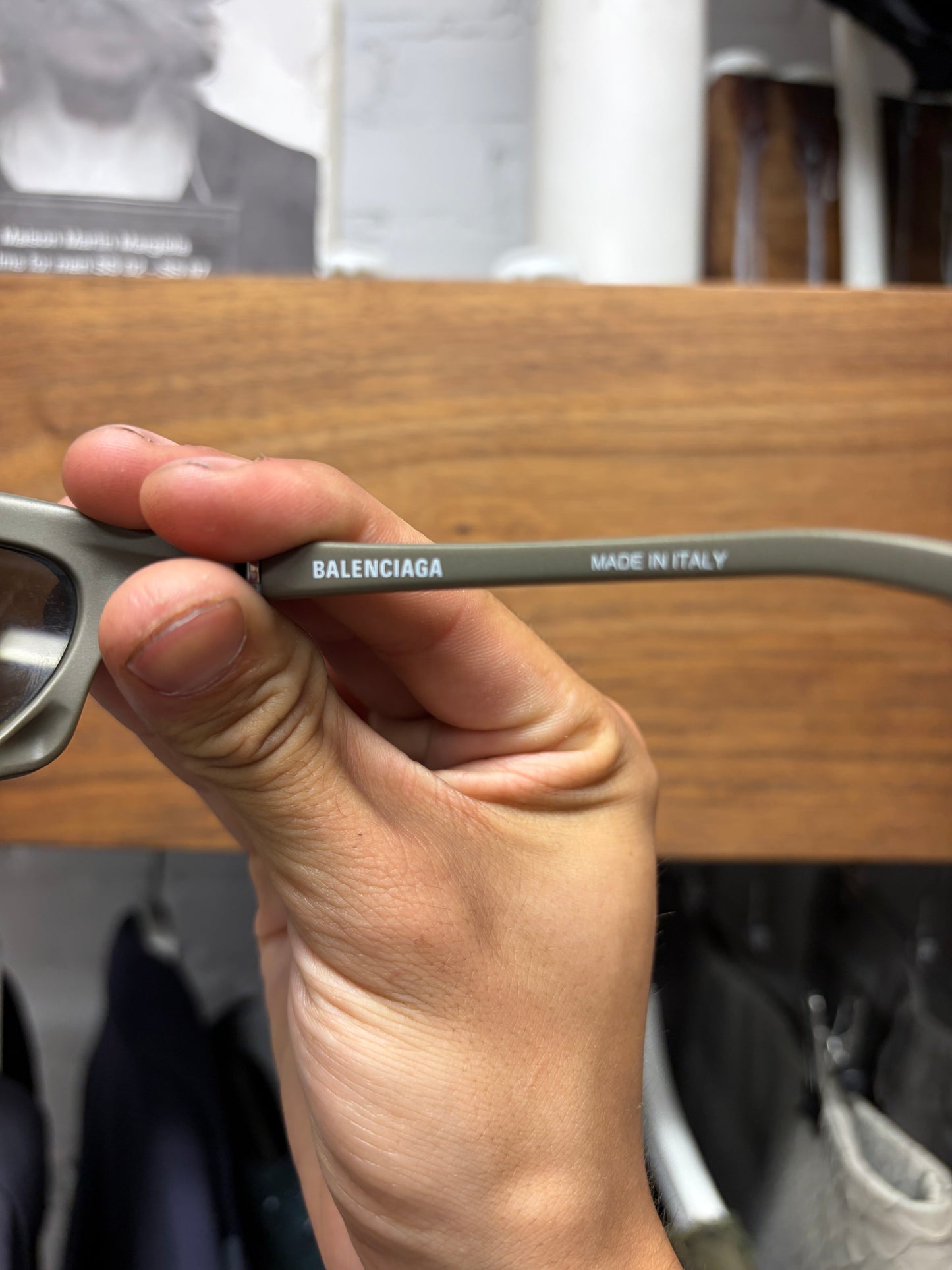 Balenciaga Bronze ‘Bat Rectangle’ Sunglasses