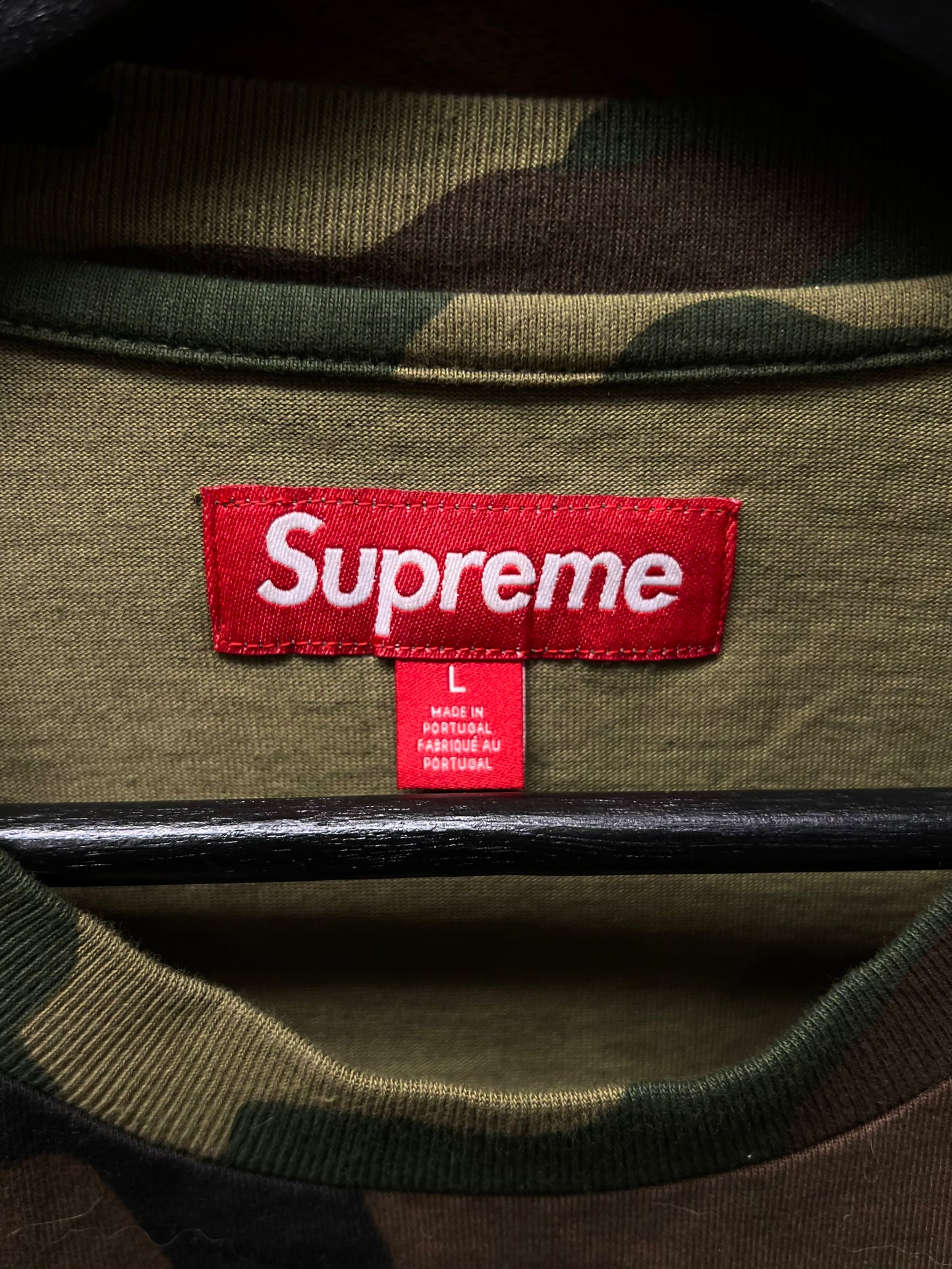 SS2025 Supreme Camo Miniature Embroidered ‘Box Logo’ T-Shirt