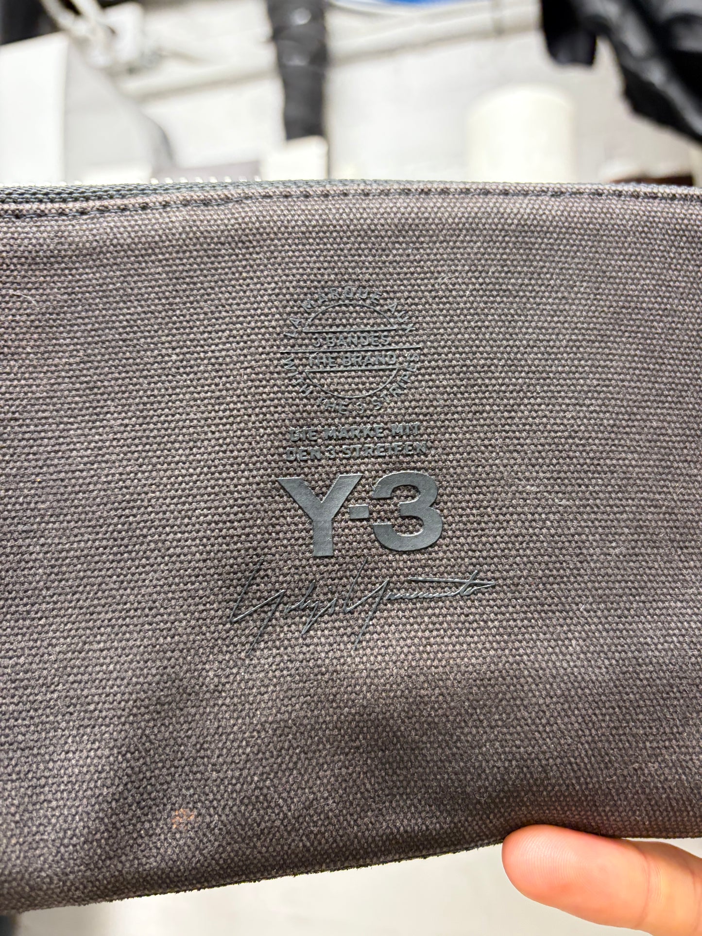 Y-3 by Yohji Yamamoto Black Suede/Canvas Long Wallet