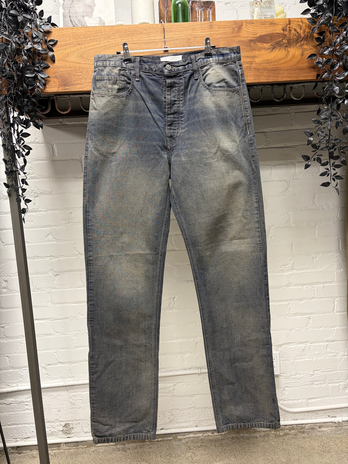 Alexander Digenova Grey Straight Leg ‘Duct Tape’ Denim