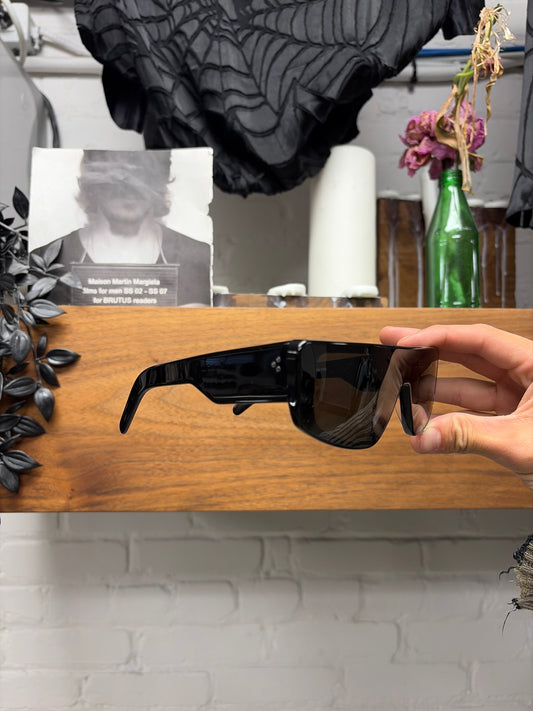 Rick Owens ‘Performa’ Blackout Tinted Black Visor Sunglasses