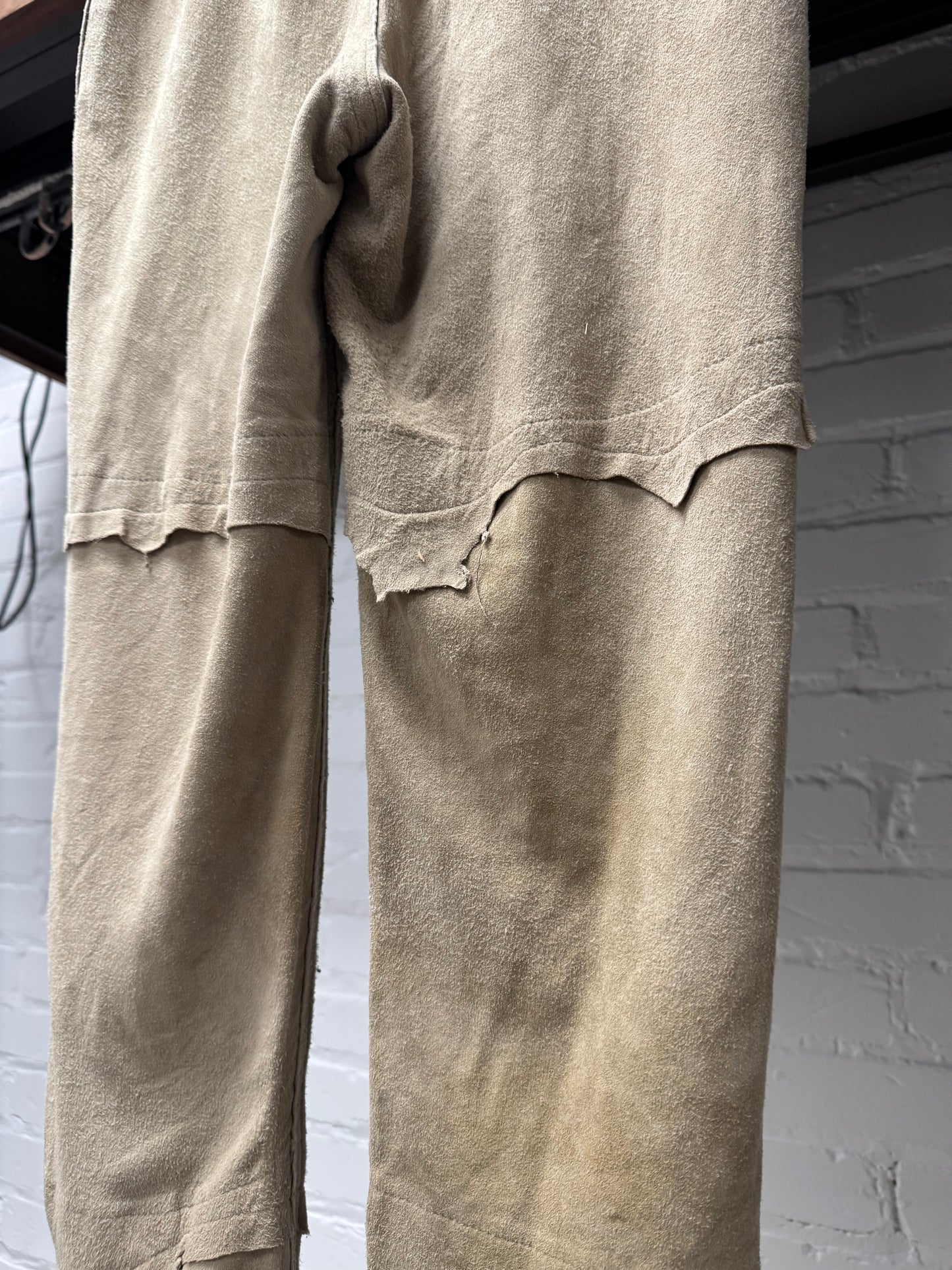 Takahiro Miyashita the Soloist Raw Deerskin Hide Leather Joggers