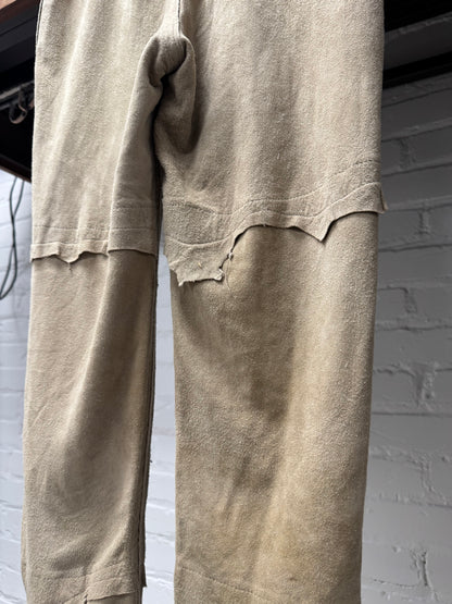 Takahiro Miyashita the Soloist Raw Deerskin Hide Leather Joggers