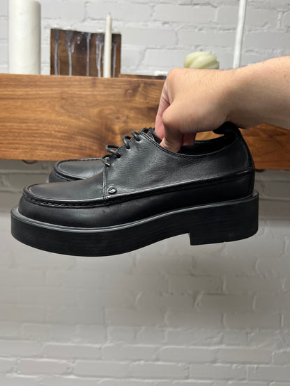 Ann Demeulemeester Black Leather Low-top Shoes