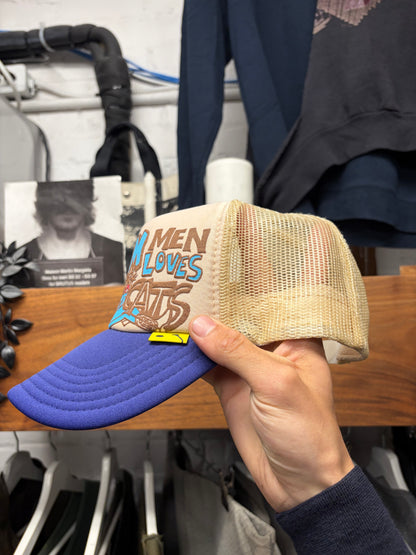 Kapital ‘Lovecats’ Brown/Purple Mesh Trucker Hat