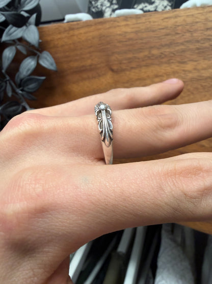 Chrome Hearts ‘Floral Cross’ 925 Silver Ring