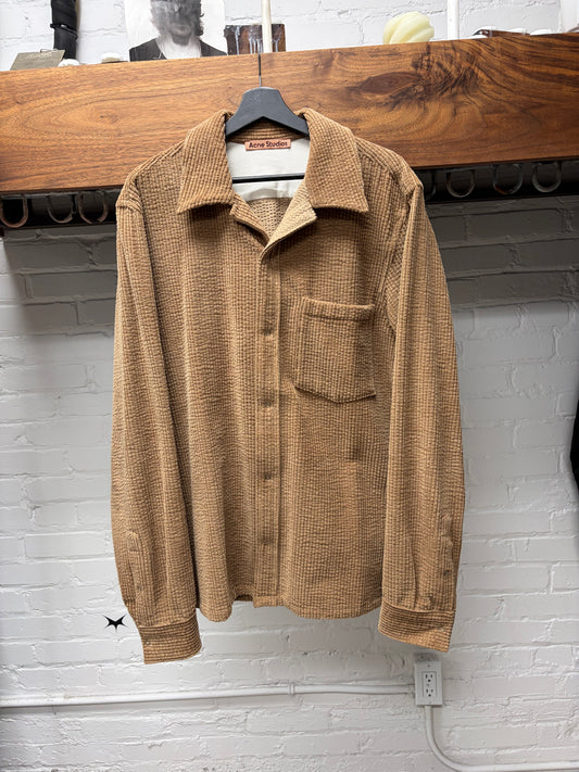 Acne Studios ‘Denver’ Corduroy Single Pocket Button Snap Shirt