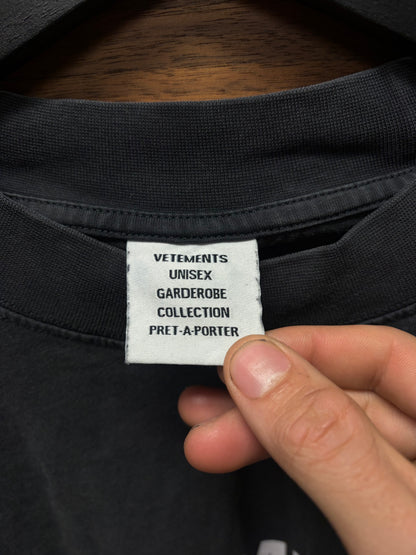 Vetements Limited Edition Black Oversized T-Shirt