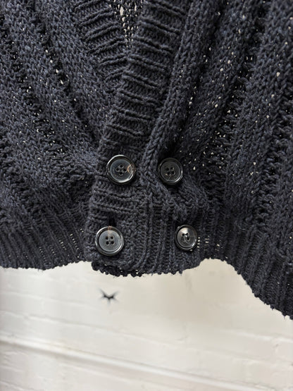 2022 Saint Laurent Loose Gauge Double Breasted Cardigan
