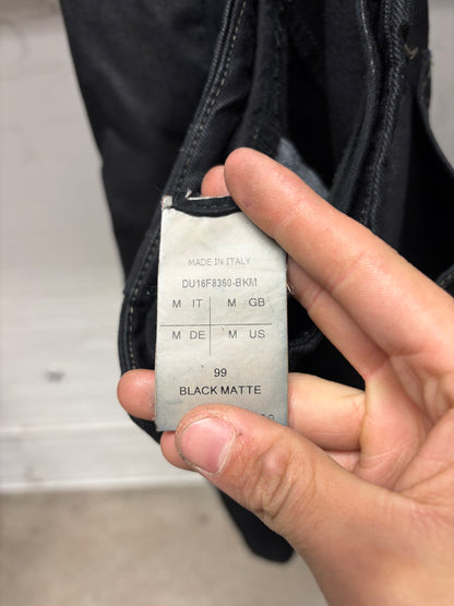 AW2016 Rick Owens ‘Mastadon’ Aircut Waxed Black Denim