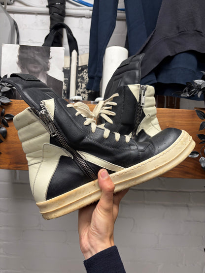 Rick Owens ‘Geobasket’ Black/Milk High Top Sneakers