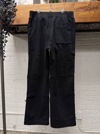 1017 Alyx 9SM Black Distressed Cotton ‘Snap Off’ Sweatpants