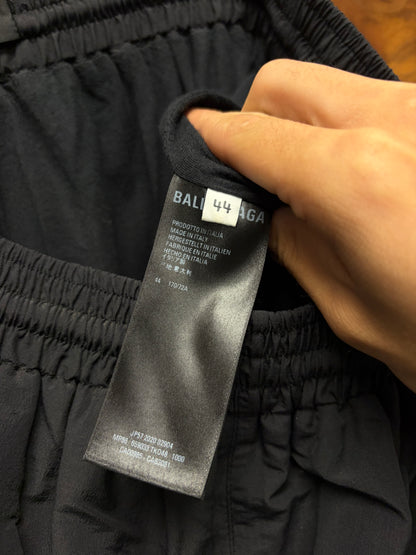 2020 Balenciaga ‘Sporty-B Logo’ Black/Red Oversized Track Pants