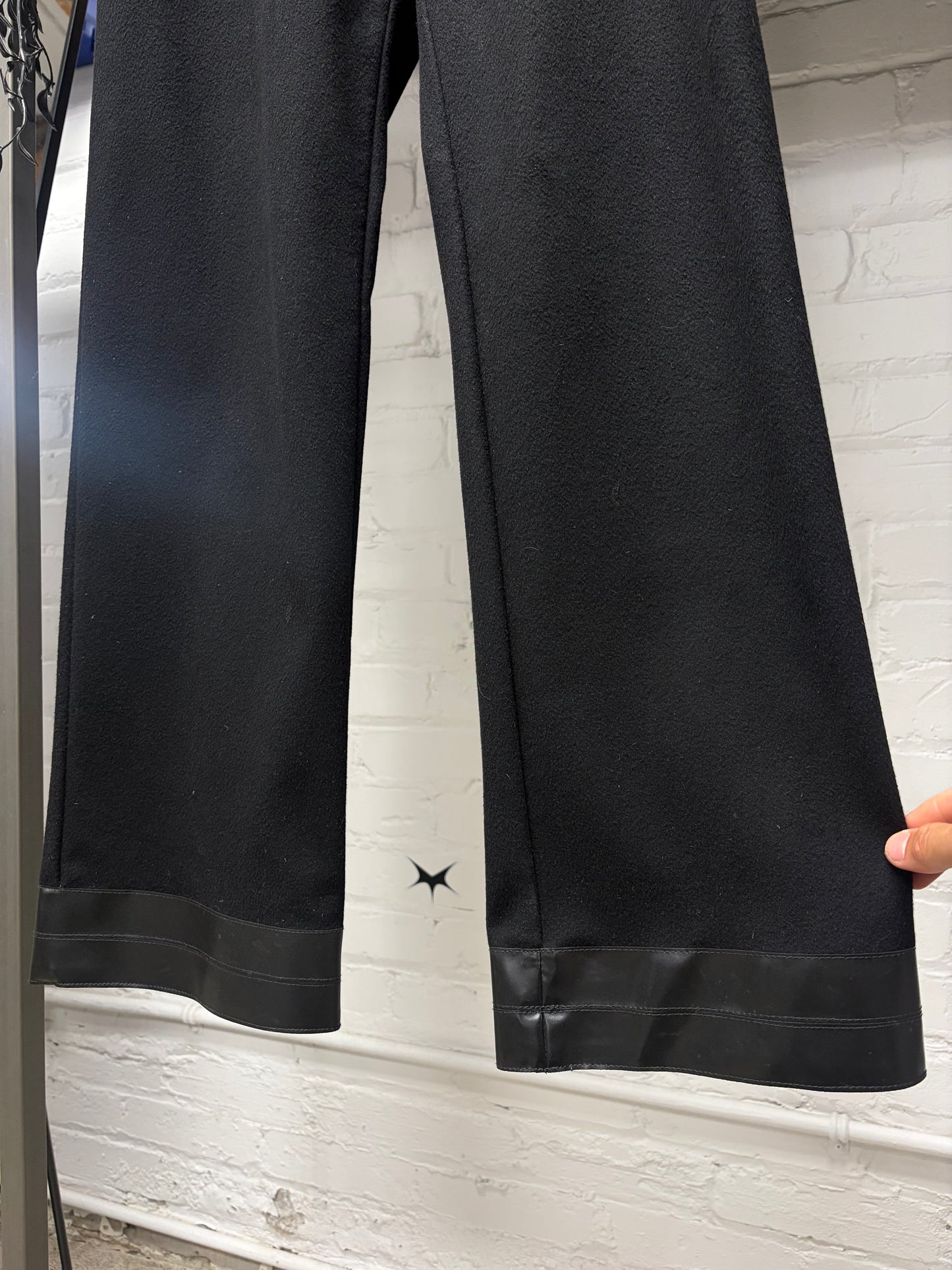 Kiko Kostadinov x Mckintosh Belted Black Low Rise Cashmere Pants