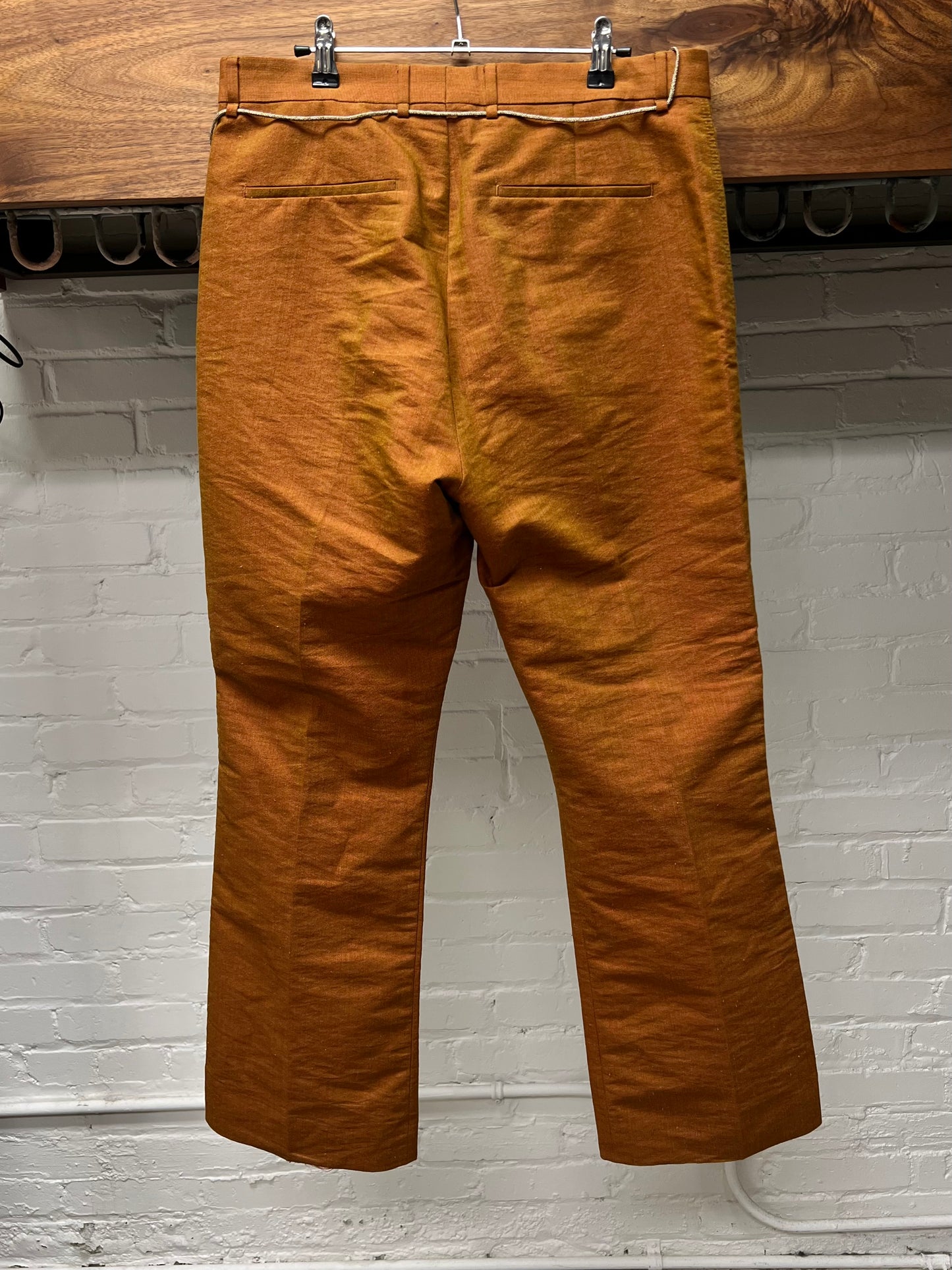Acne Studios ‘Burnt Orange’ Wool Flared Trousers